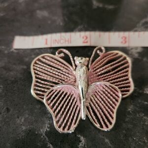 Vintage Pink Butterfly Brooch